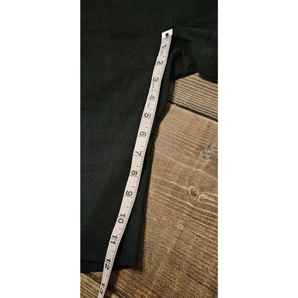 Vintage Max Studio Shorts Womens Size 8 Black Linen Spandex Knee Length Bermudas - Picture 12 of 12